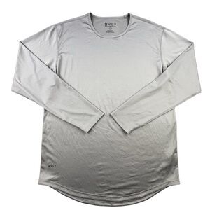 BYLT Drop-Cut Lux Shirt Men’s L Gray Long Sleeve Stretch Premium Performance